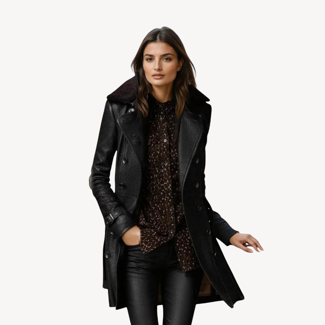 BerlinGlamour | Leren trenchcoat voor dames 0