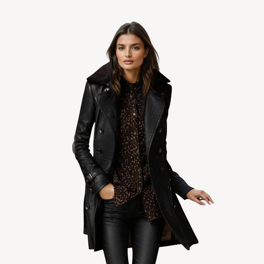 BerlinGlamour | Leren trenchcoat voor dames 0
