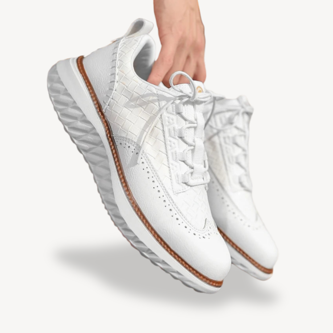 BerlinGlamour | Lichtgewicht mesh leren sneakers voor heren 6