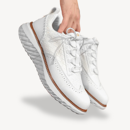 BerlinGlamour | Lichtgewicht mesh leren sneakers voor heren 6