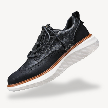 BerlinGlamour | Lichtgewicht mesh leren sneakers voor heren 8