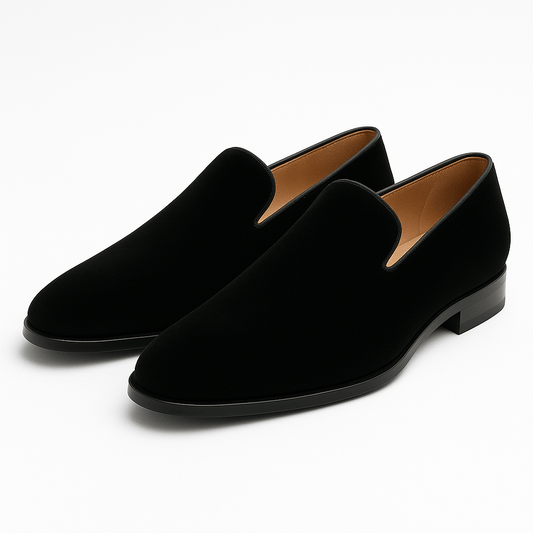 BerlinGlamour | Moderne klassieke suède loafers 0