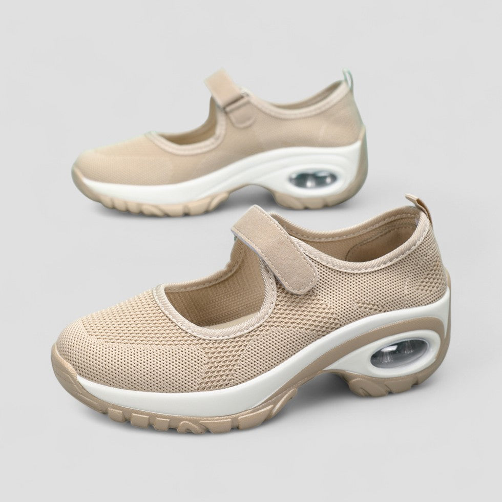 BerlinGlamour | Orthopedische, ademende wandelschoenen met klittenbandsluiting voor dames 1