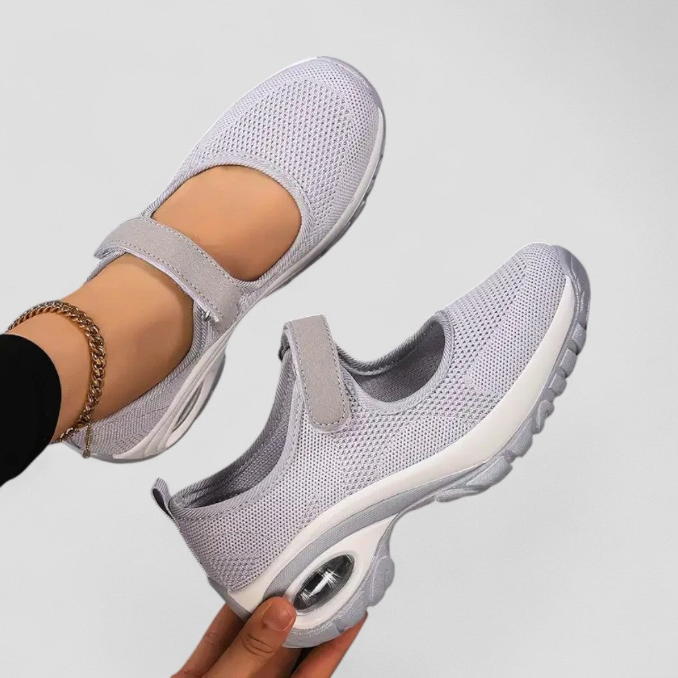 BerlinGlamour | Orthopedische, ademende wandelschoenen met klittenbandsluiting voor dames 2