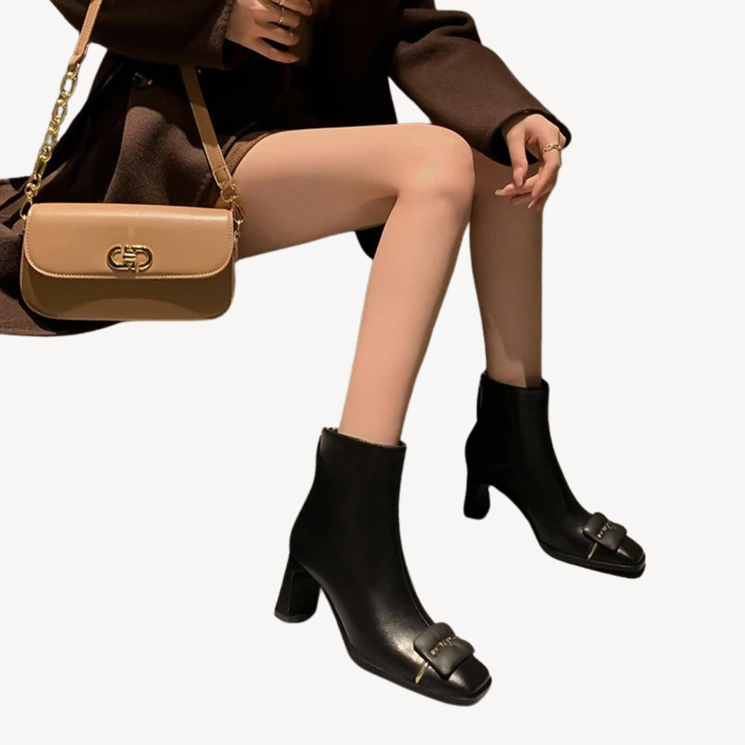 BerlinGlamour | Orthopedische enkellaarsjes voor dames met strikdetail 2