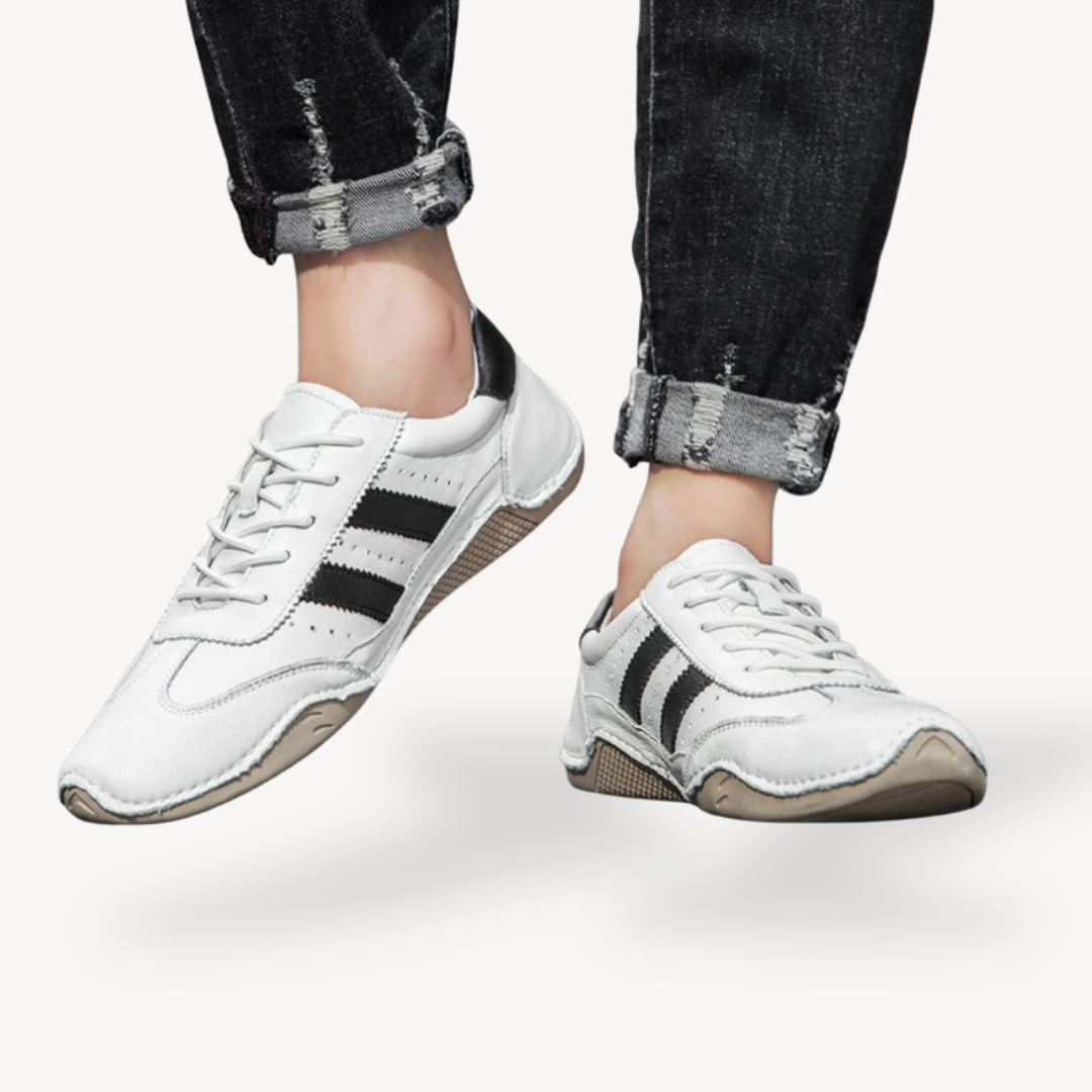 BerlinGlamour | Orthopedische leren driver loafers voor heren 1