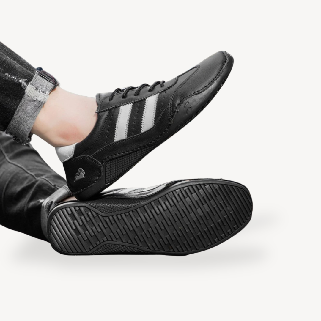 BerlinGlamour | Orthopedische leren driver loafers voor heren 2