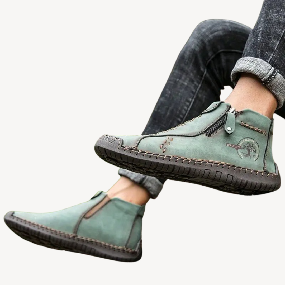 BerlinGlamour | Orthopedische leren laarzen met rits voor heren 2