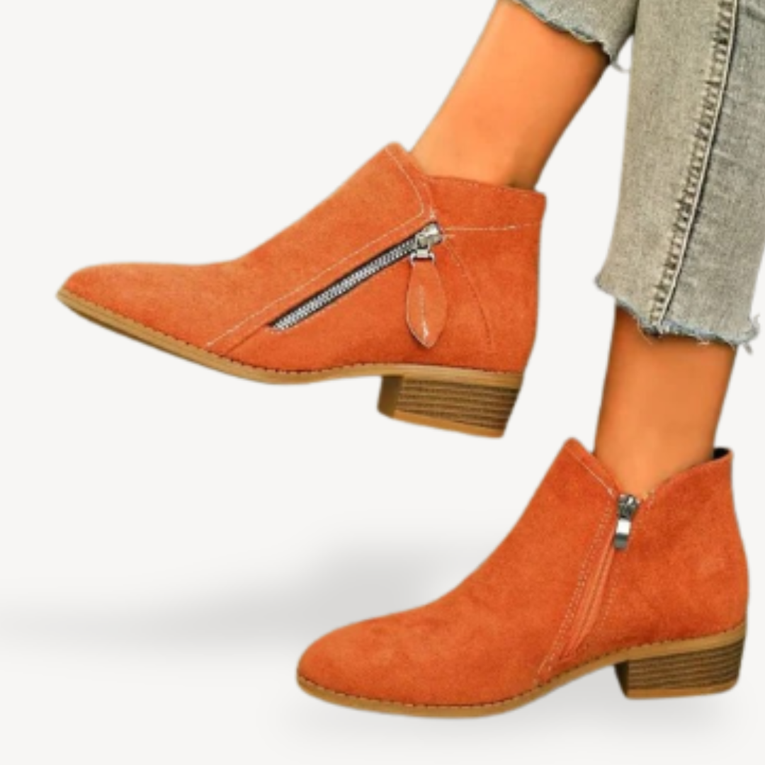 BerlinGlamour | Orthopedische suède enkellaarsjes voor dames 1