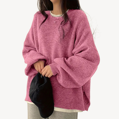 BerlinGlamour | Oversized, casual O-hals trui voor dames 5
