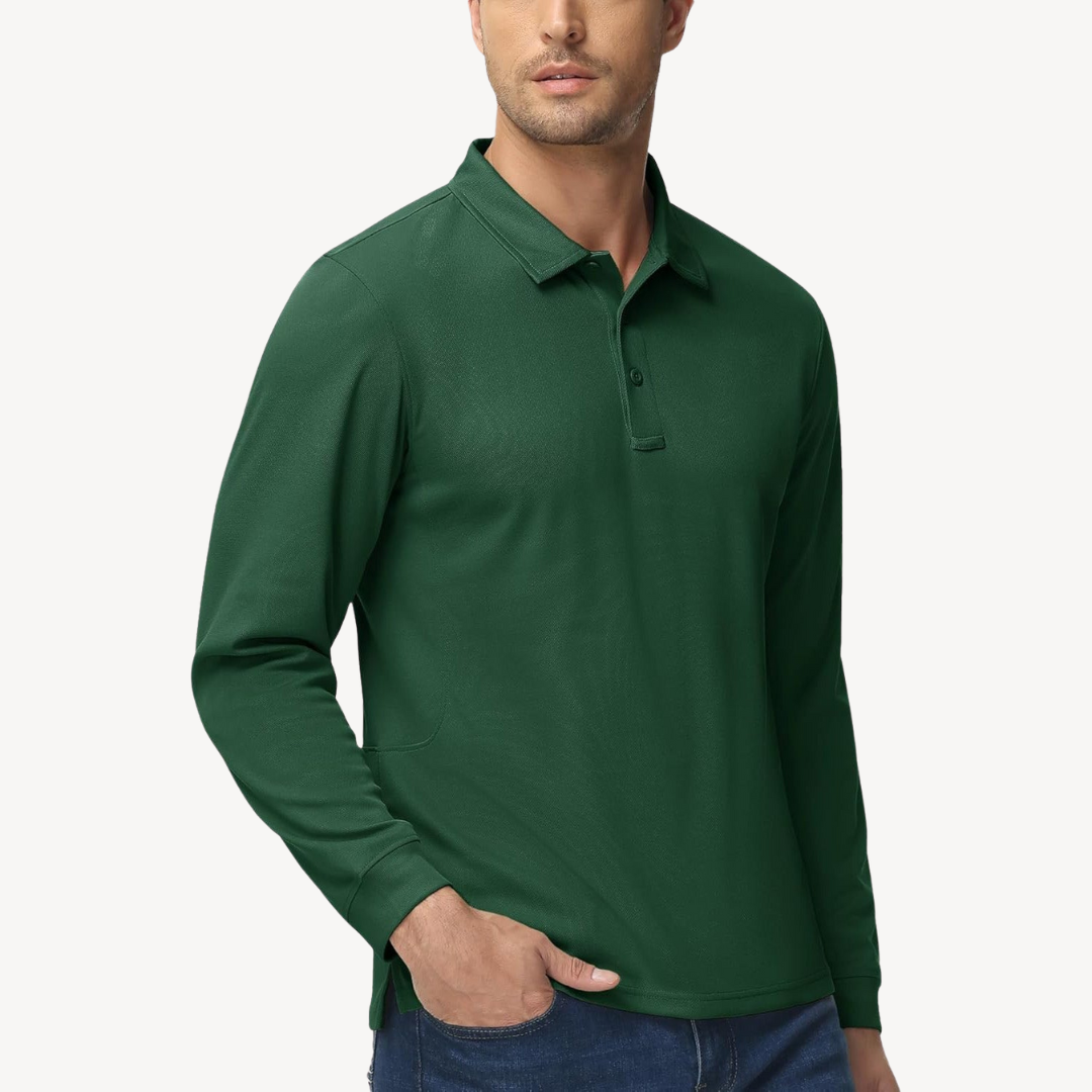 BerlinGlamour | Poloshirt met lange mouwen voor heren 0