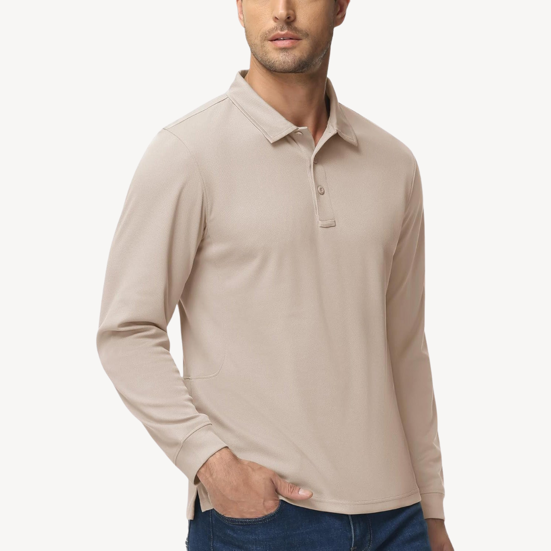 BerlinGlamour | Poloshirt met lange mouwen voor heren 1