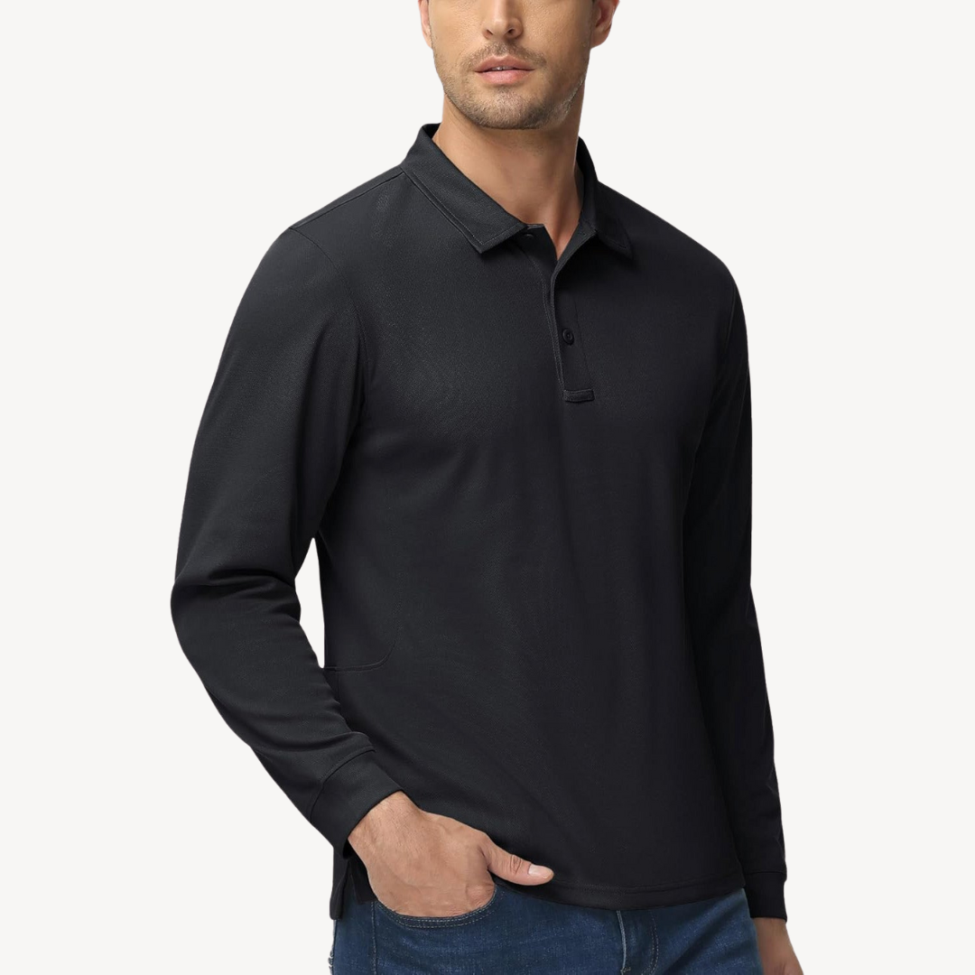 BerlinGlamour | Poloshirt met lange mouwen voor heren 2