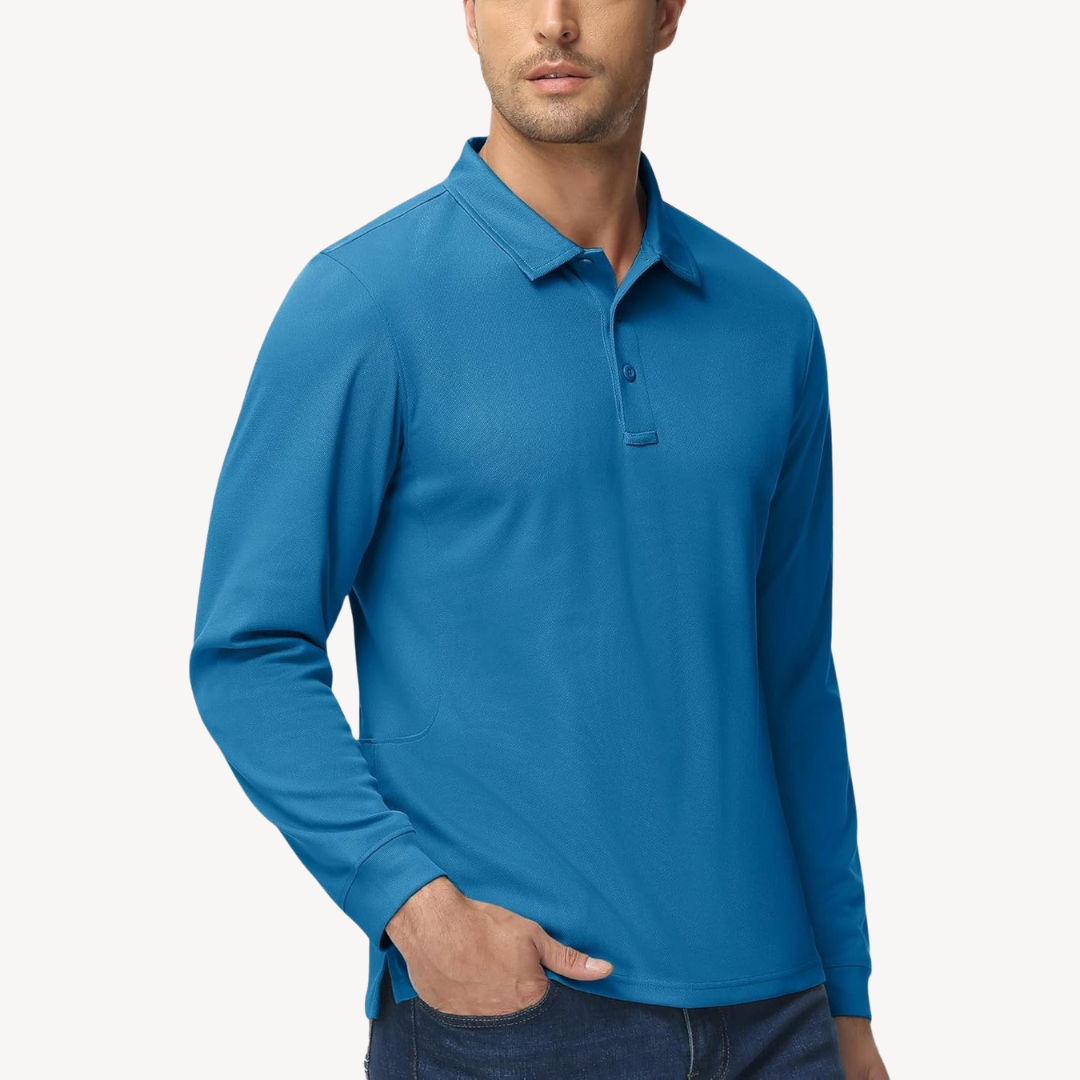 BerlinGlamour | Poloshirt met lange mouwen voor heren 3