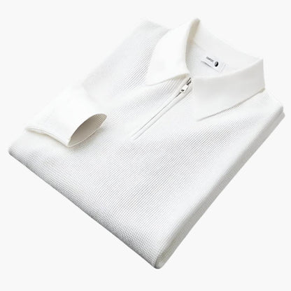 BerlinGlamour | Poloshirt met textuurbreisel voor heren 0