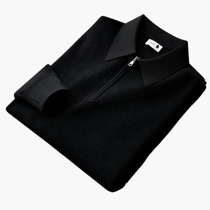 BerlinGlamour | Poloshirt met textuurbreisel voor heren 3