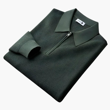 BerlinGlamour | Poloshirt met textuurbreisel voor heren 6