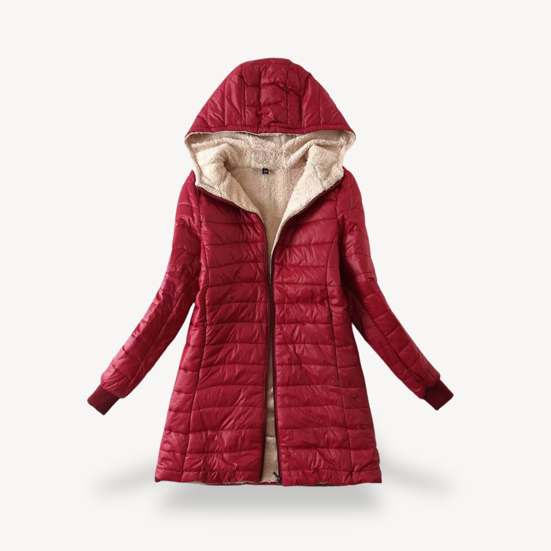 BerlinGlamour | Pufferjas met sherpa voering voor dames 1