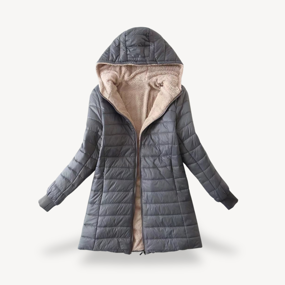 BerlinGlamour | Pufferjas met sherpa voering voor dames 3