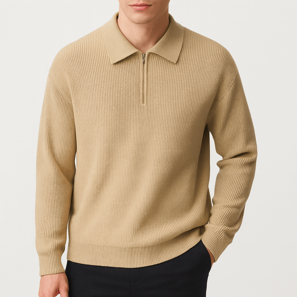 BerlinGlamour | Pullover met halve rits 1