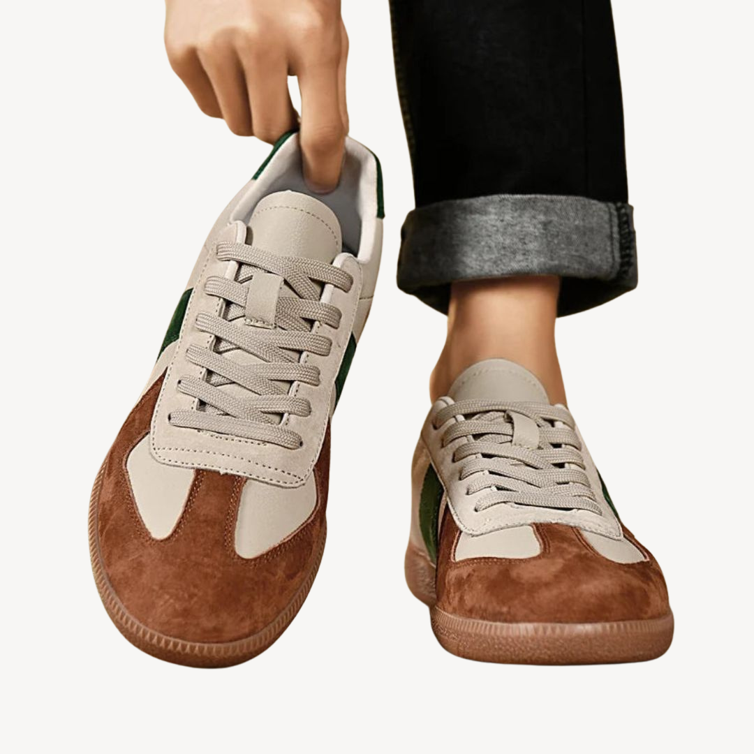 BerlinGlamour | Retro luxe leren sneakers voor heren 4