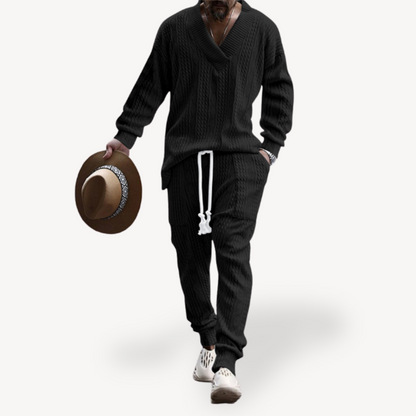 BerlinGlamour | Set van trui en broek met kabelpatroon 3