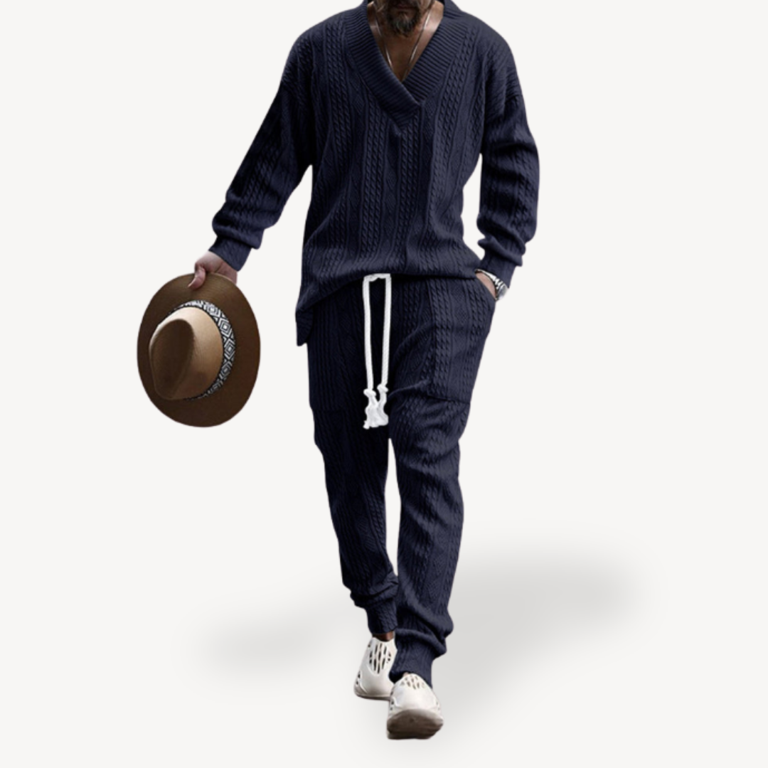 BerlinGlamour | Set van trui en broek met kabelpatroon 5