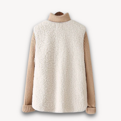 BerlinGlamour | Sherpa Fleece Vest voor Dames – Zacht, Mouwloos Pluche Jasje met Zakken – Casual Winterkleding 4