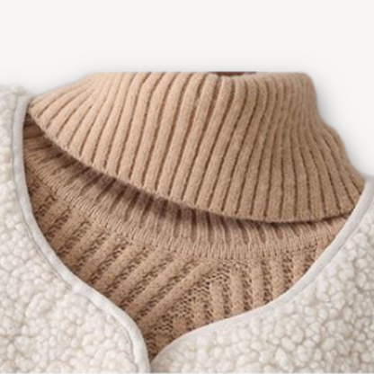 BerlinGlamour | Sherpa Fleece Vest voor Dames – Zacht, Mouwloos Pluche Jasje met Zakken – Casual Winterkleding 5