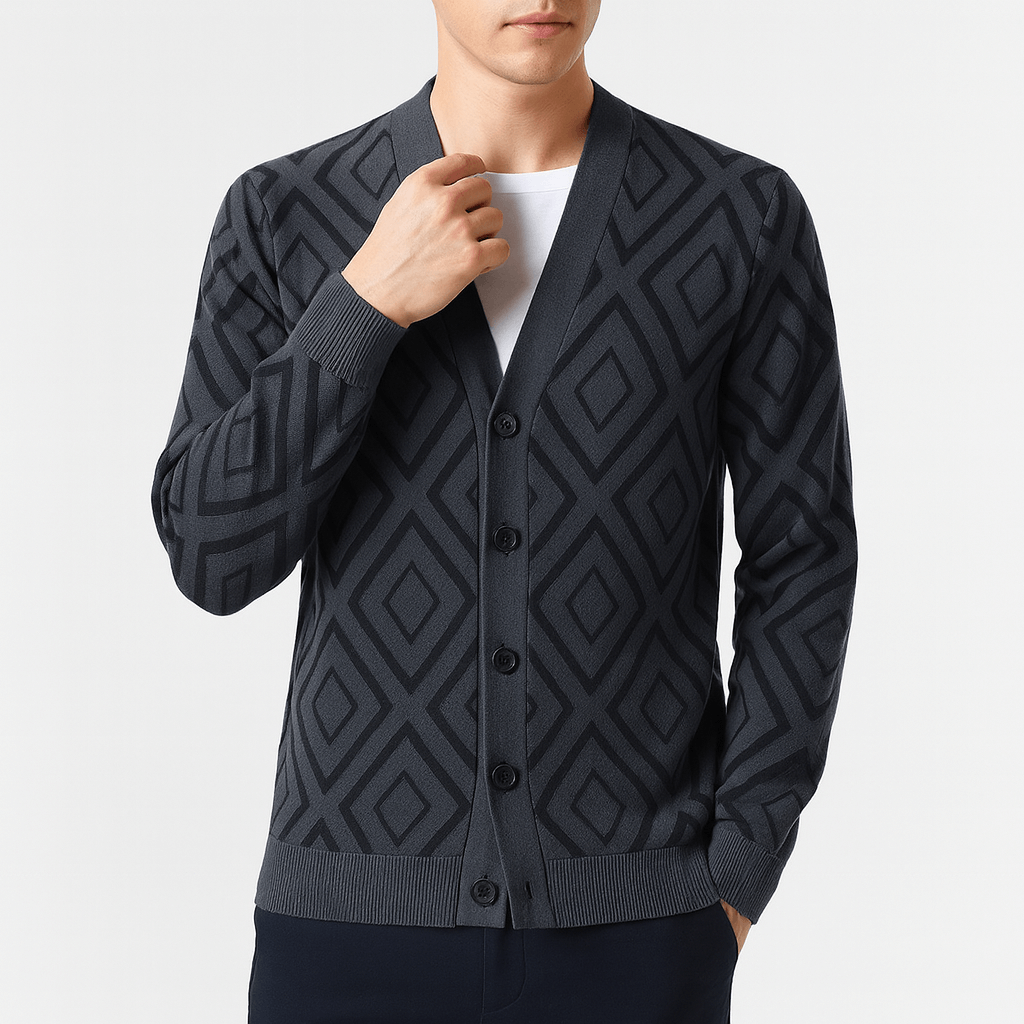 BerlinGlamour | Slanke jacquardcardigan 3