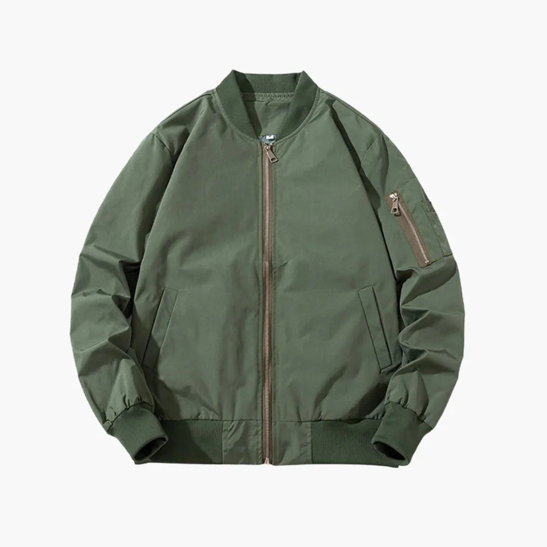 BerlinGlamour | Slim-fit bomberjack met rits voor heren 1