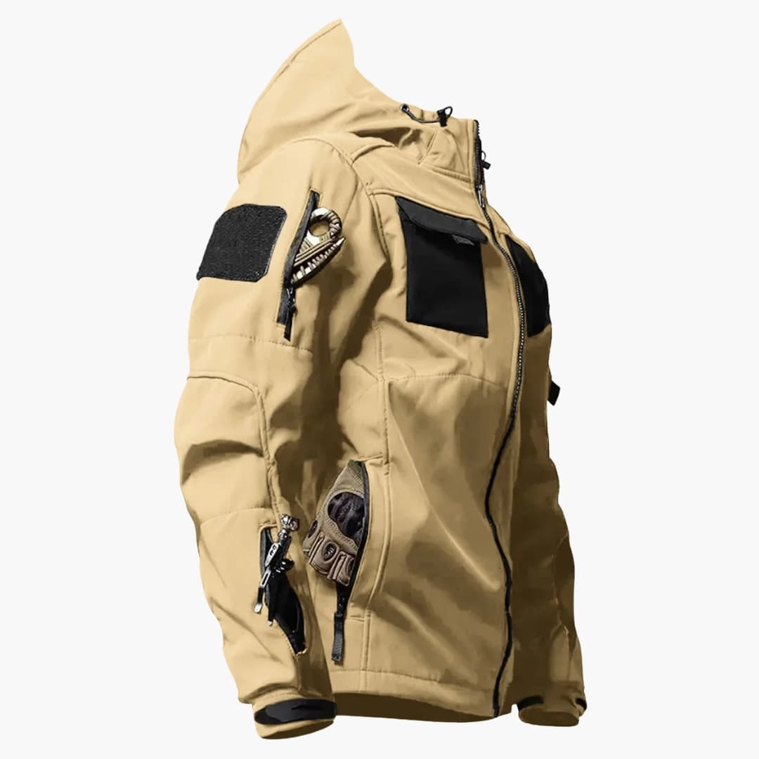 BerlinGlamour | Softshelljack met capuchon voor heren 0