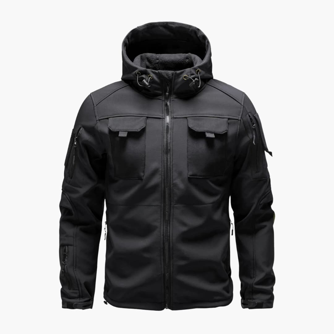 BerlinGlamour | Softshelljack met capuchon voor heren 3