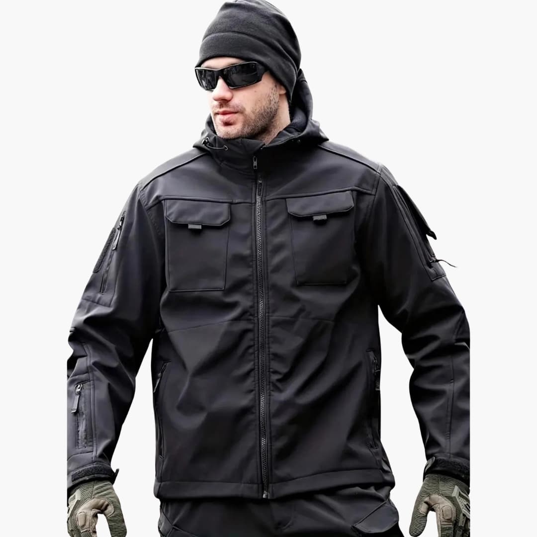 BerlinGlamour | Softshelljack met capuchon voor heren 4