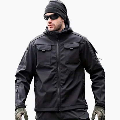 BerlinGlamour | Softshelljack met capuchon voor heren 4