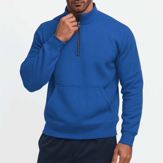 BerlinGlamour | Sweatshirt met halve rits 0