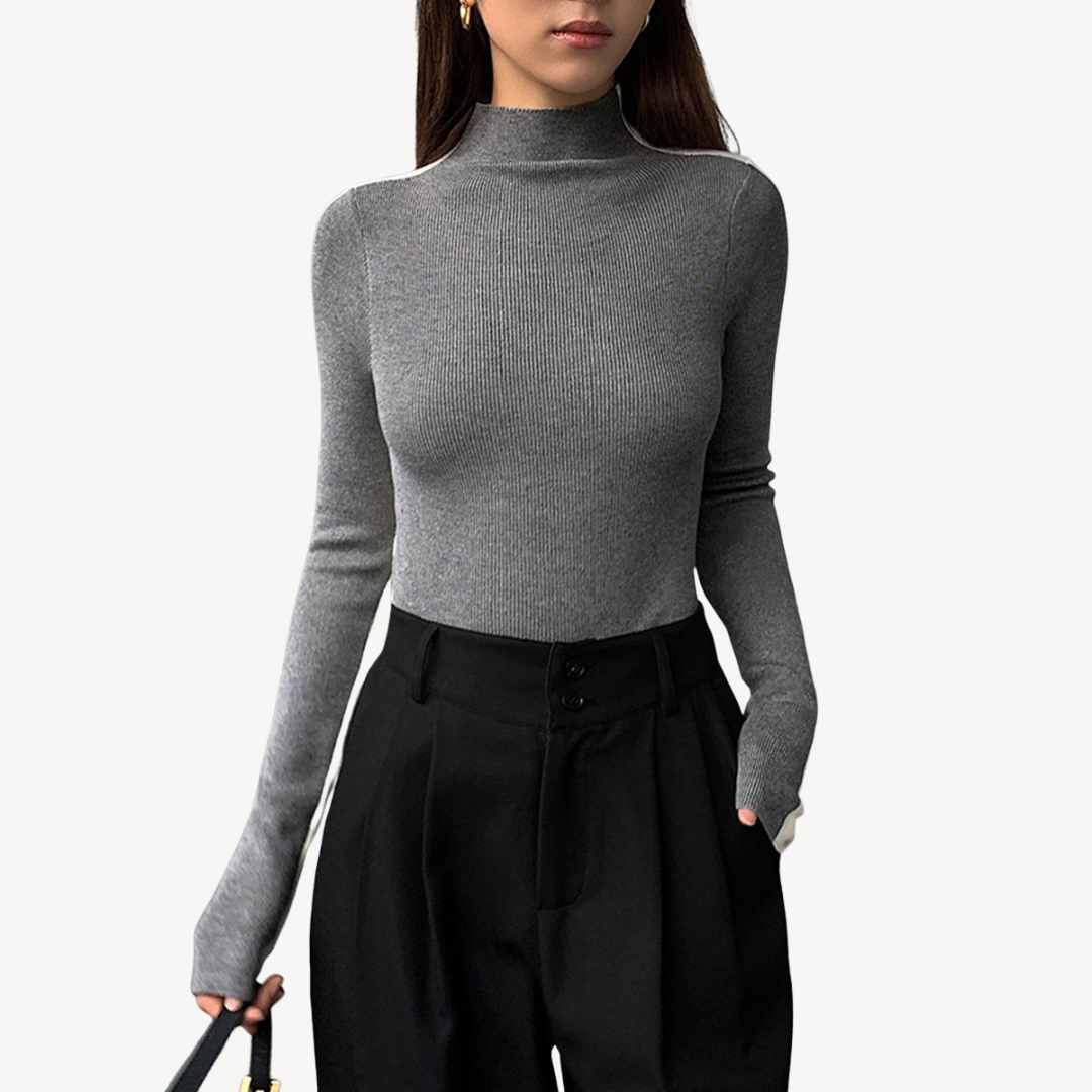 BerlinGlamour | Tweekleurige coltrui voor dames 0