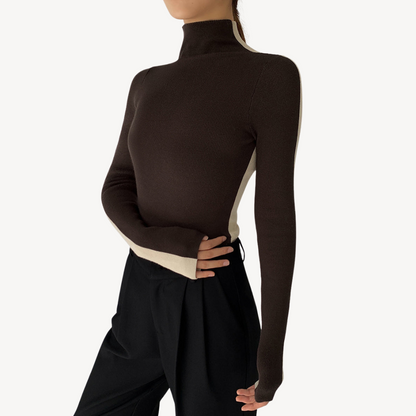 BerlinGlamour | Tweekleurige coltrui voor dames 2