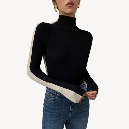 BerlinGlamour | Tweekleurige coltrui voor dames 3