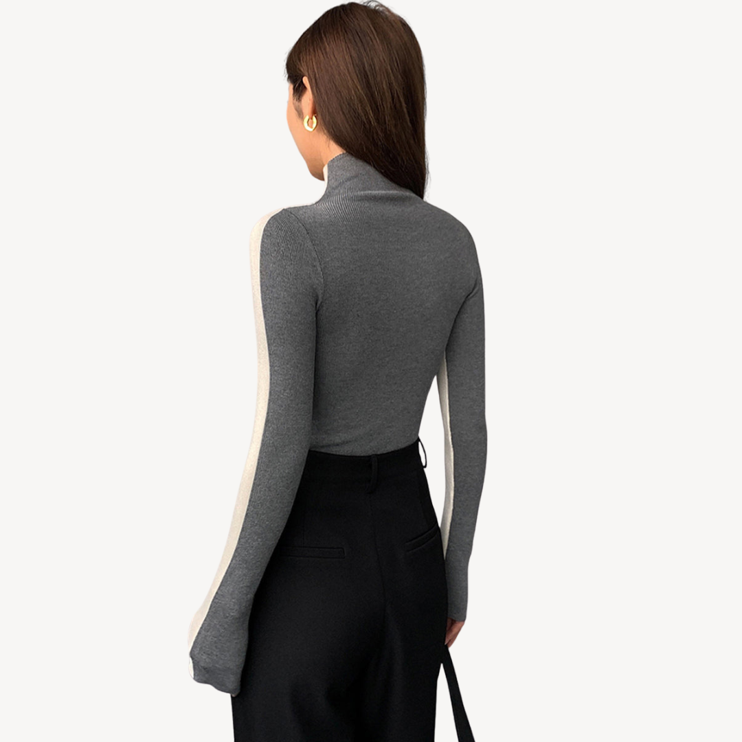 BerlinGlamour | Tweekleurige coltrui voor dames 5