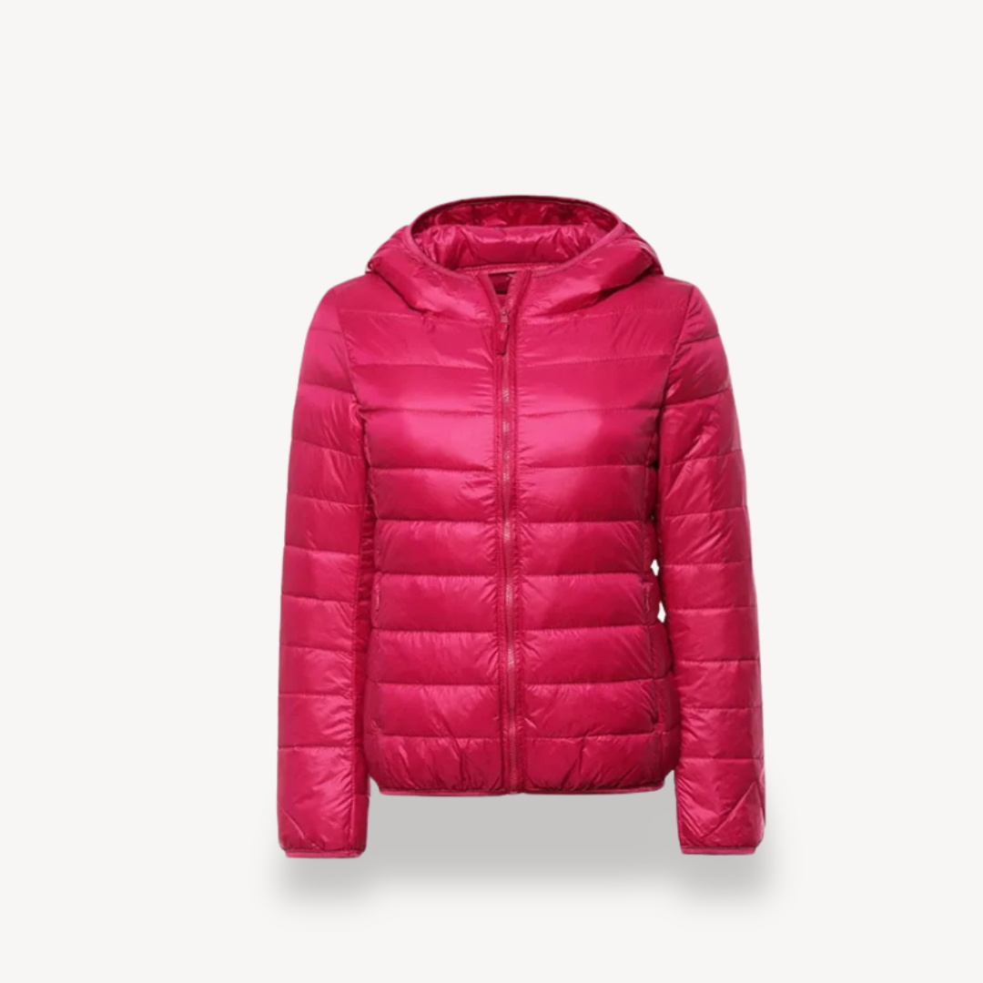 BerlinGlamour | Ultralichte pufferjas met capuchon voor dames 0