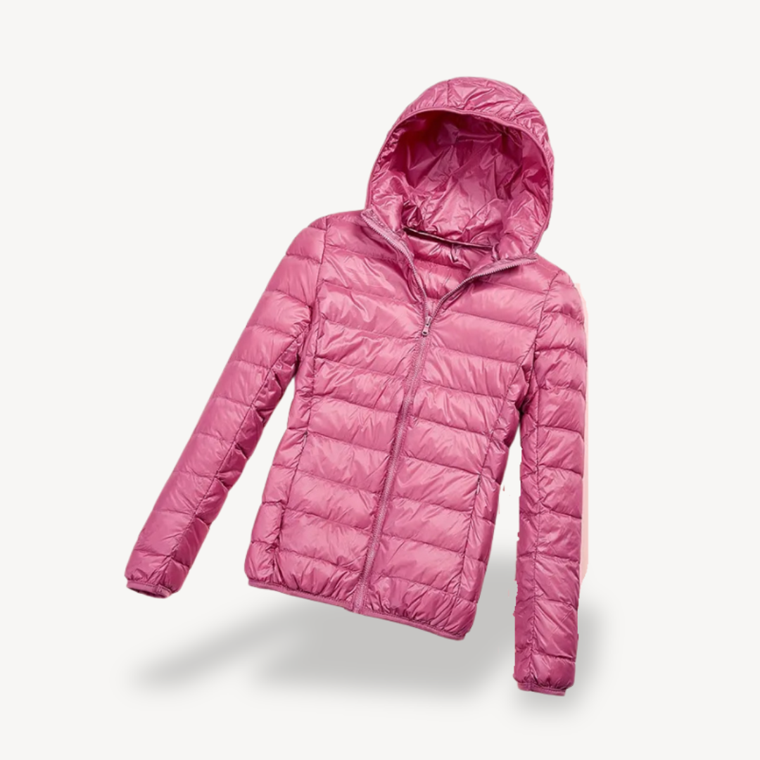BerlinGlamour | Ultralichte pufferjas met capuchon voor dames 2