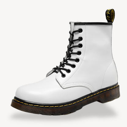 BerlinGlamour | Unisex leren combat boots – Robuuste enkellaarsjes met vetersluiting 2