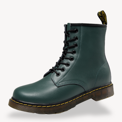 BerlinGlamour | Unisex leren combat boots – Robuuste enkellaarsjes met vetersluiting 5