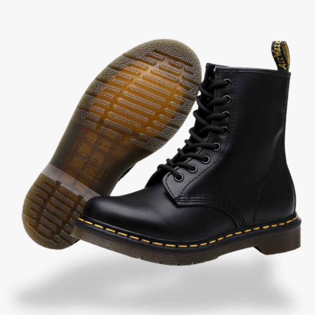 BerlinGlamour | Unisex leren combat boots – Robuuste enkellaarsjes met vetersluiting 7
