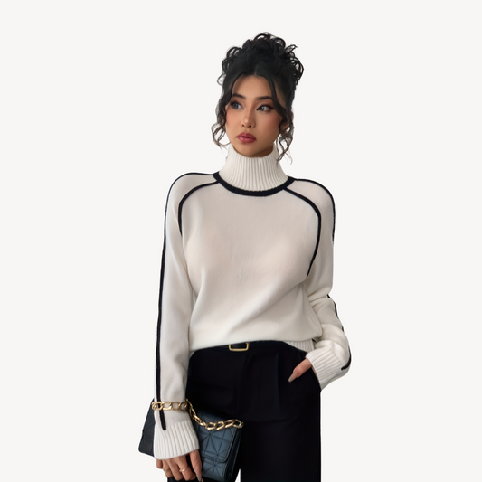 BerlinGlamour | Vintage gestreepte gebreide trui voor dames 0