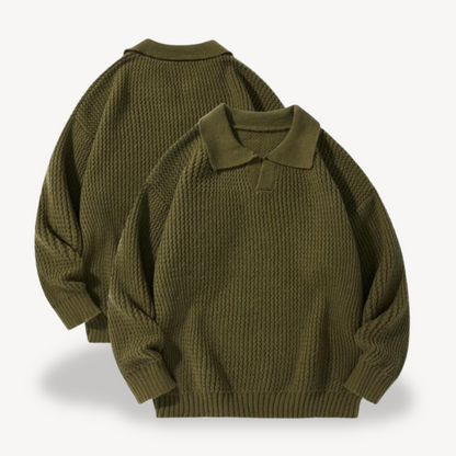 BerlinGlamour | Wafelgebreide polotrui voor heren 3