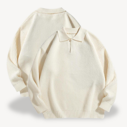 BerlinGlamour | Wafelgebreide polotrui voor heren 6