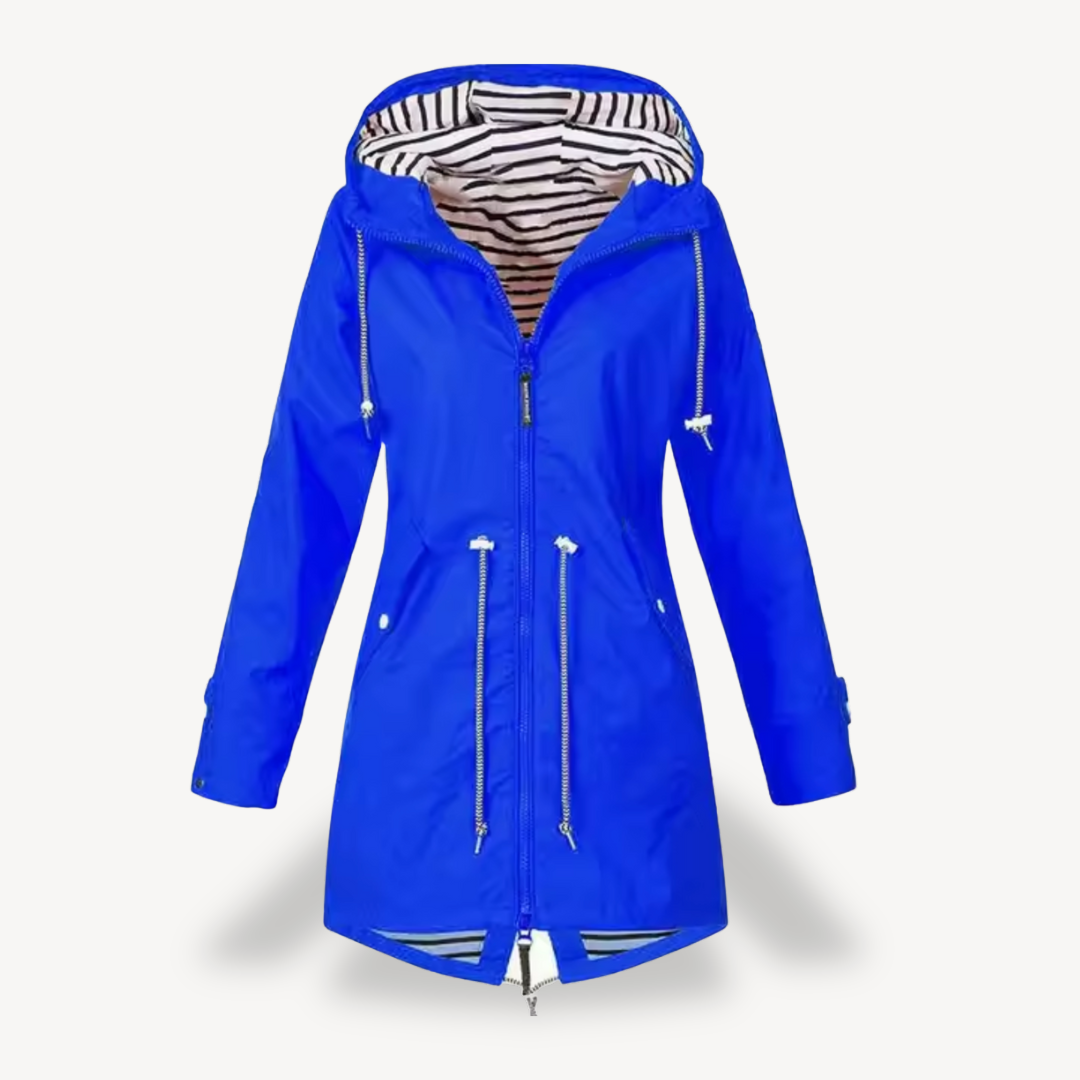BerlinGlamour | Waterdichte regenjas met capuchon voor dames 1