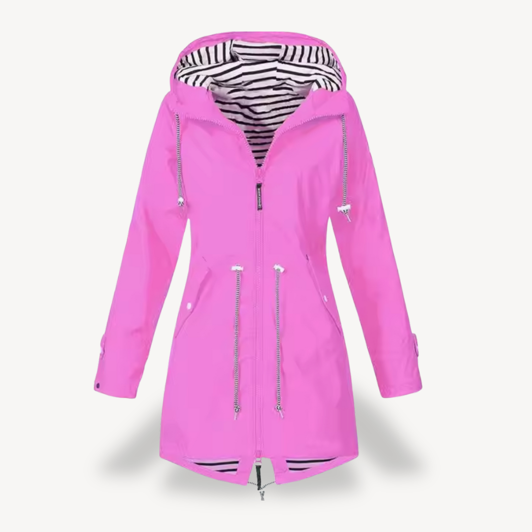 BerlinGlamour | Waterdichte regenjas met capuchon voor dames 2